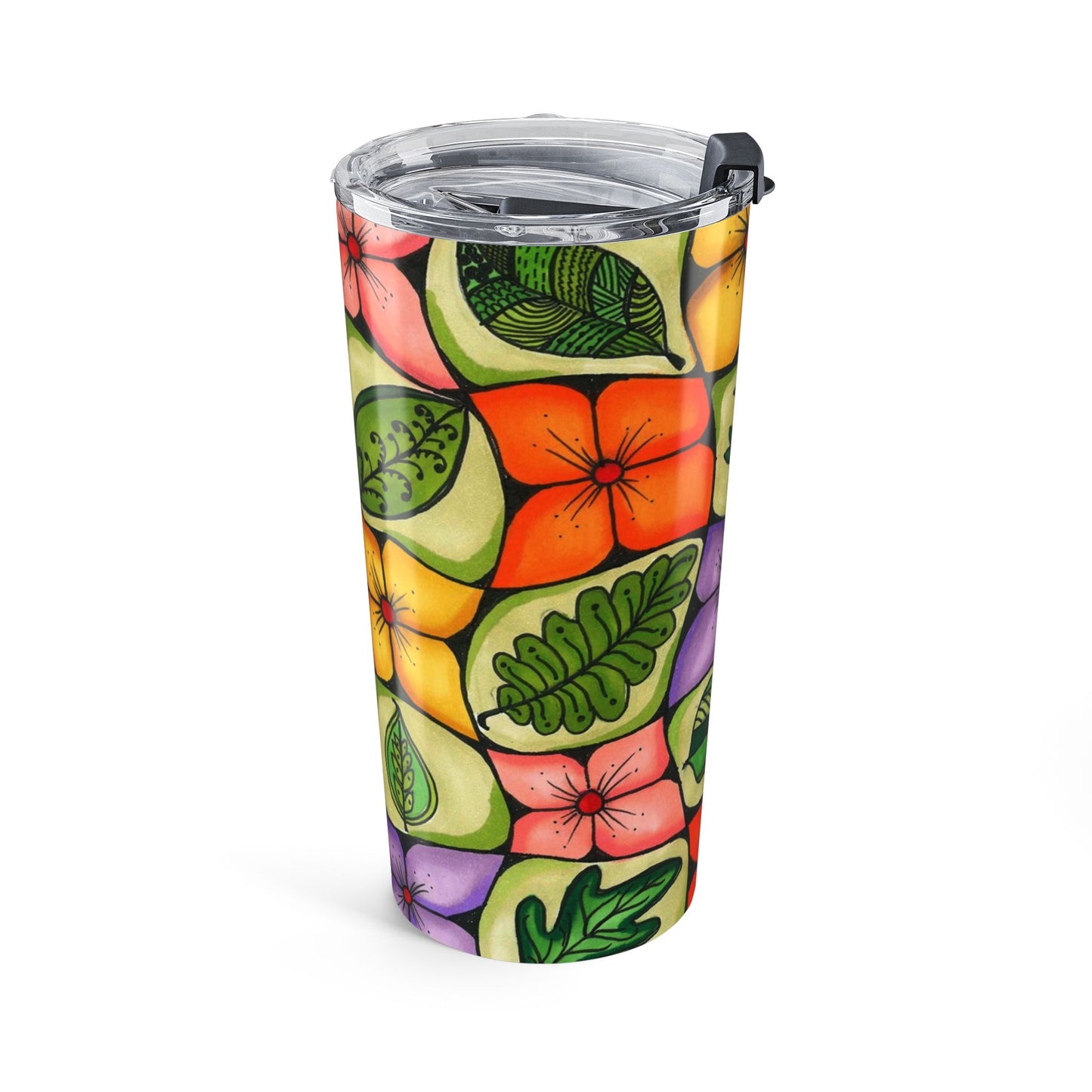 All-over Flower Design Tumbler 20oz