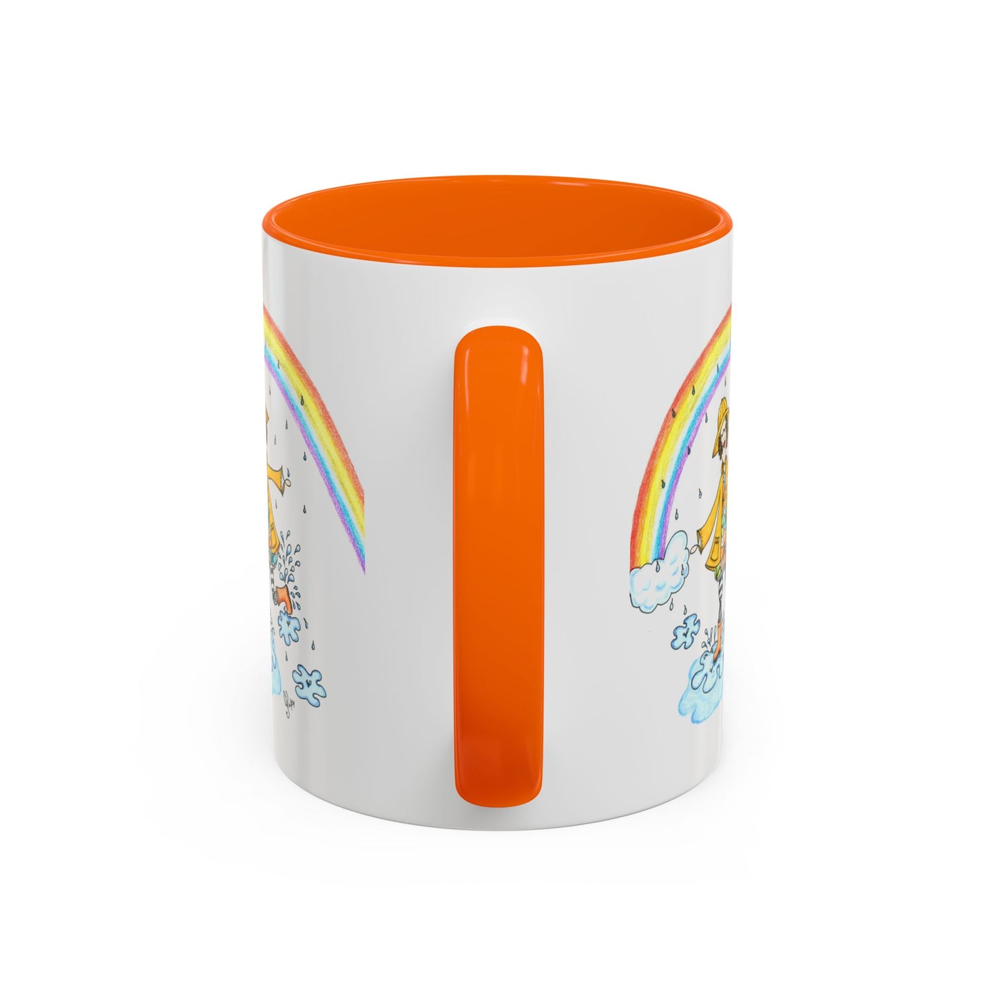 Dancing In The Rain Accent Coffee Mug (11, 15oz)