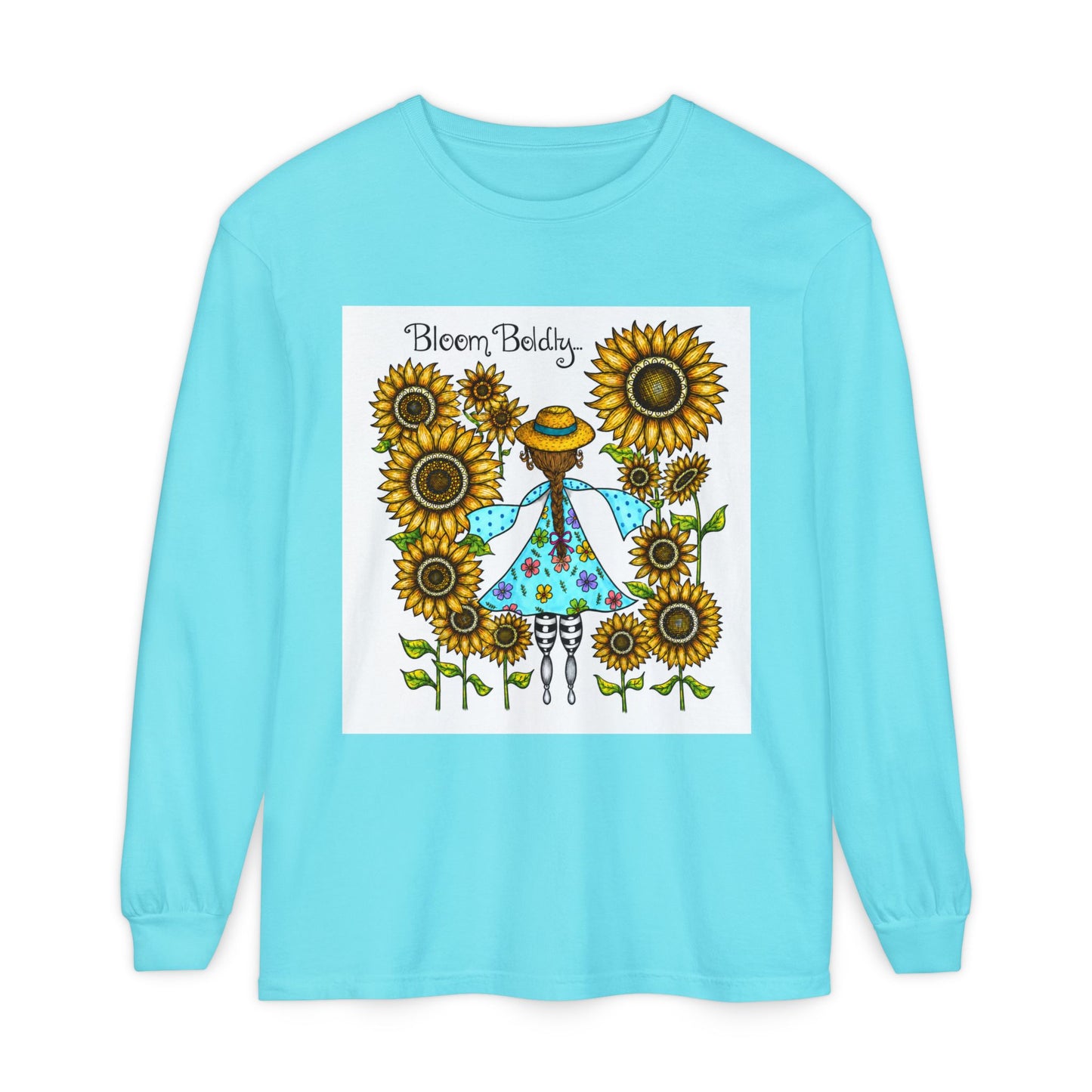 Bloom Boldly Garment-dyed Long Sleeve T-Shirt