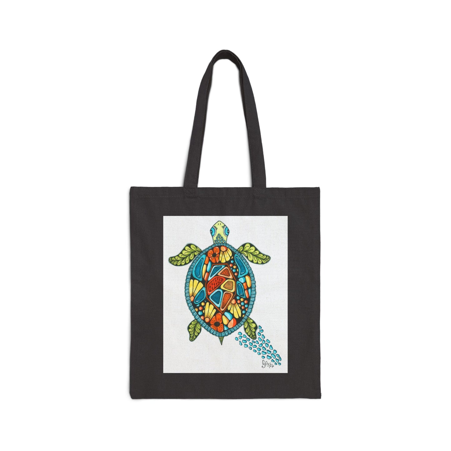 Sea Turtle Cotton Canvas Tote Bag