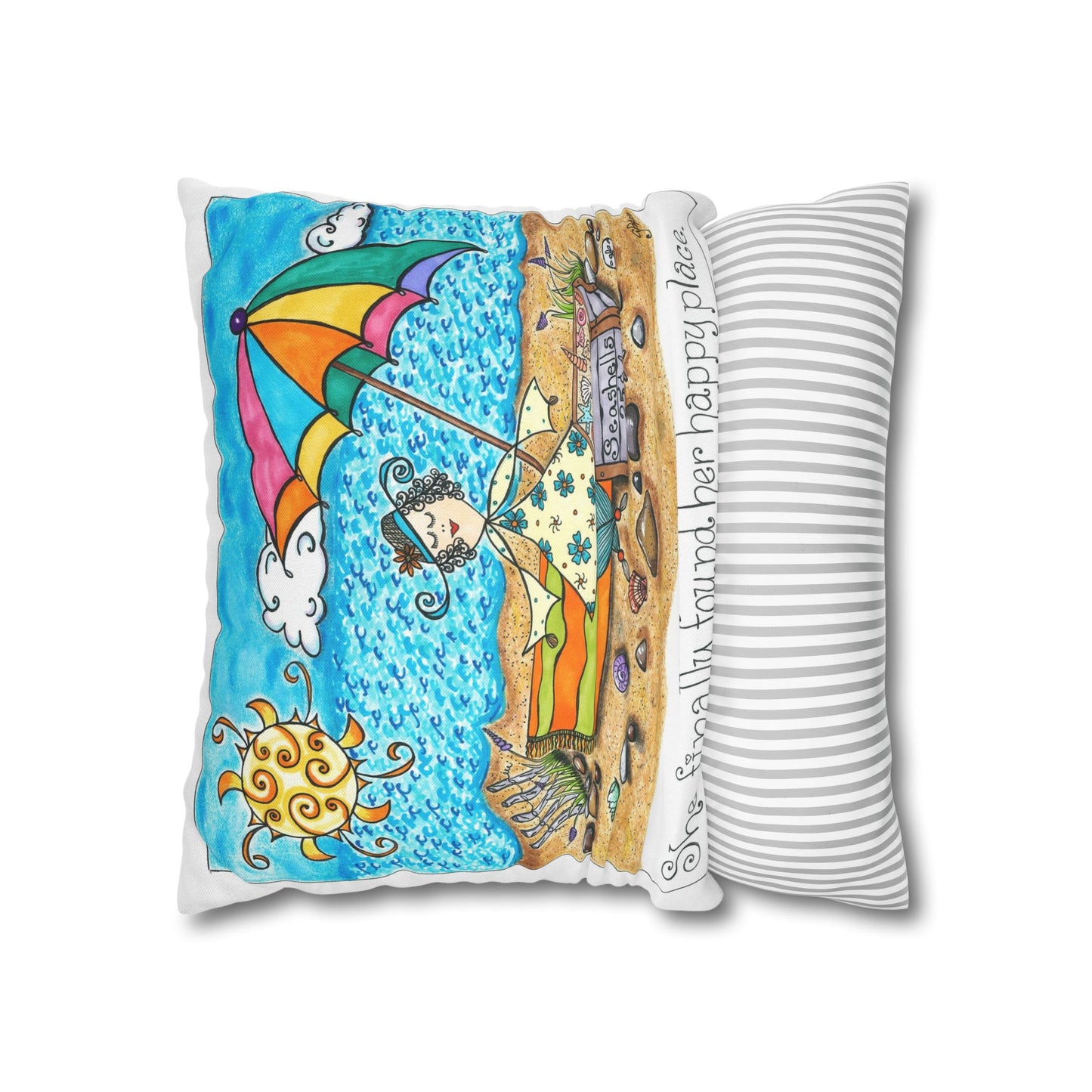 Her Happy Place Indoor Pillowcase