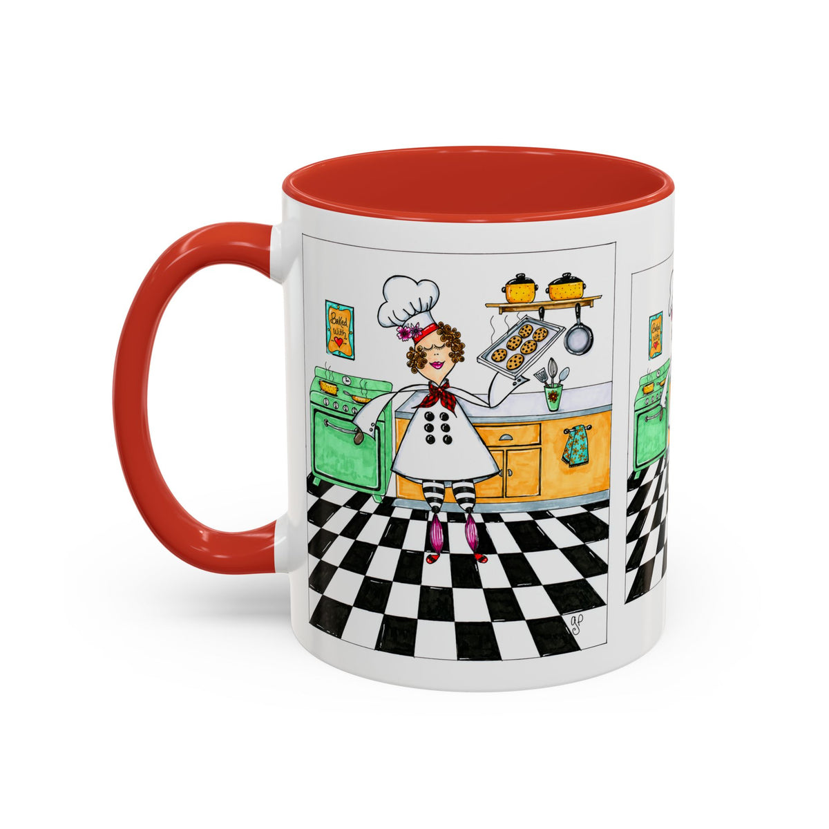 She Bakes! Accent Coffee Mug (11, 15oz)