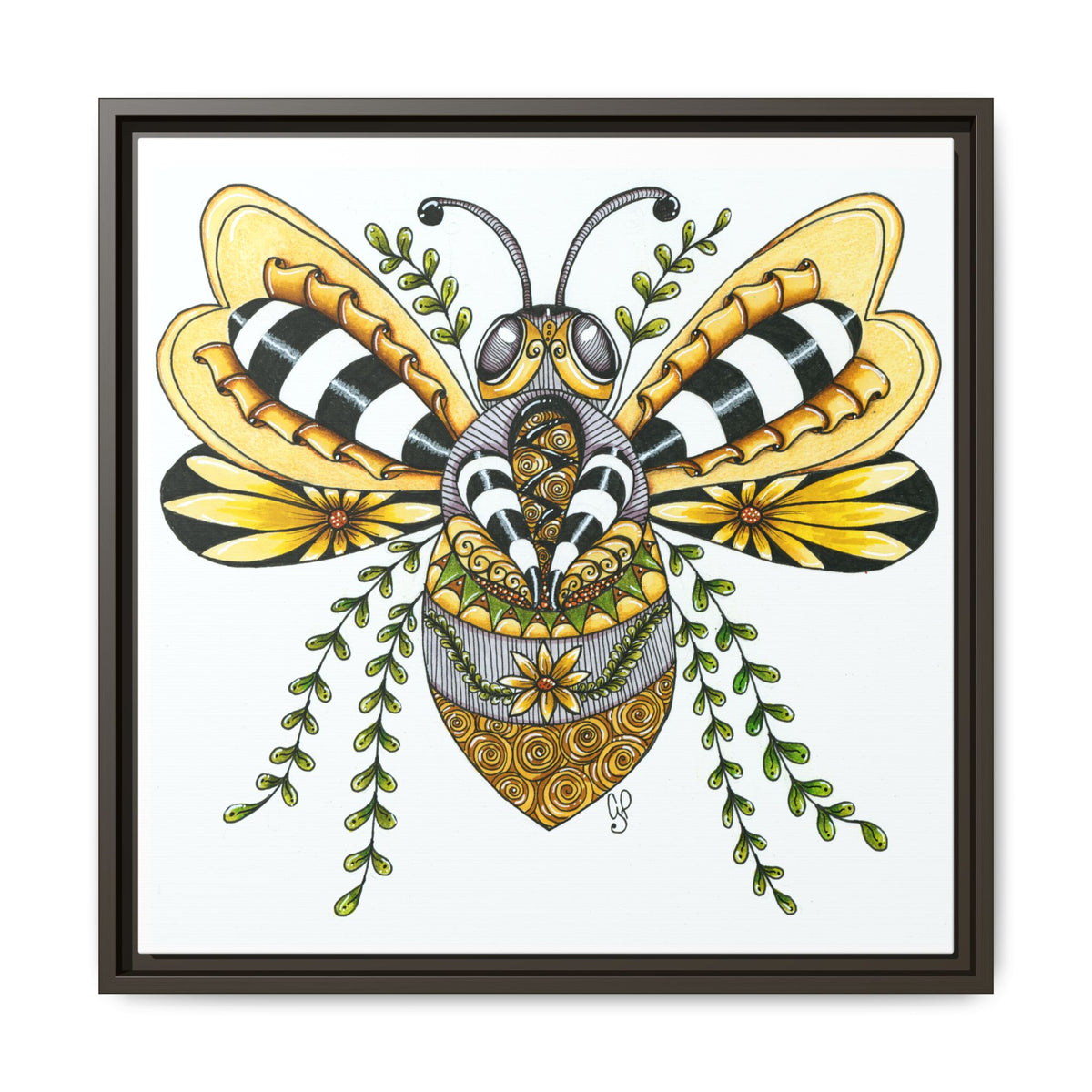 Queen Bee Matte Canvas, Framed (Multi-color)