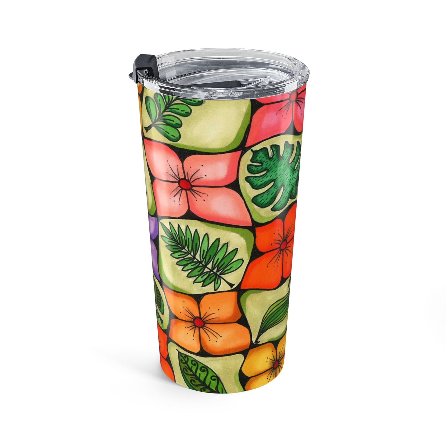 All-over Flower Design Tumbler 20oz