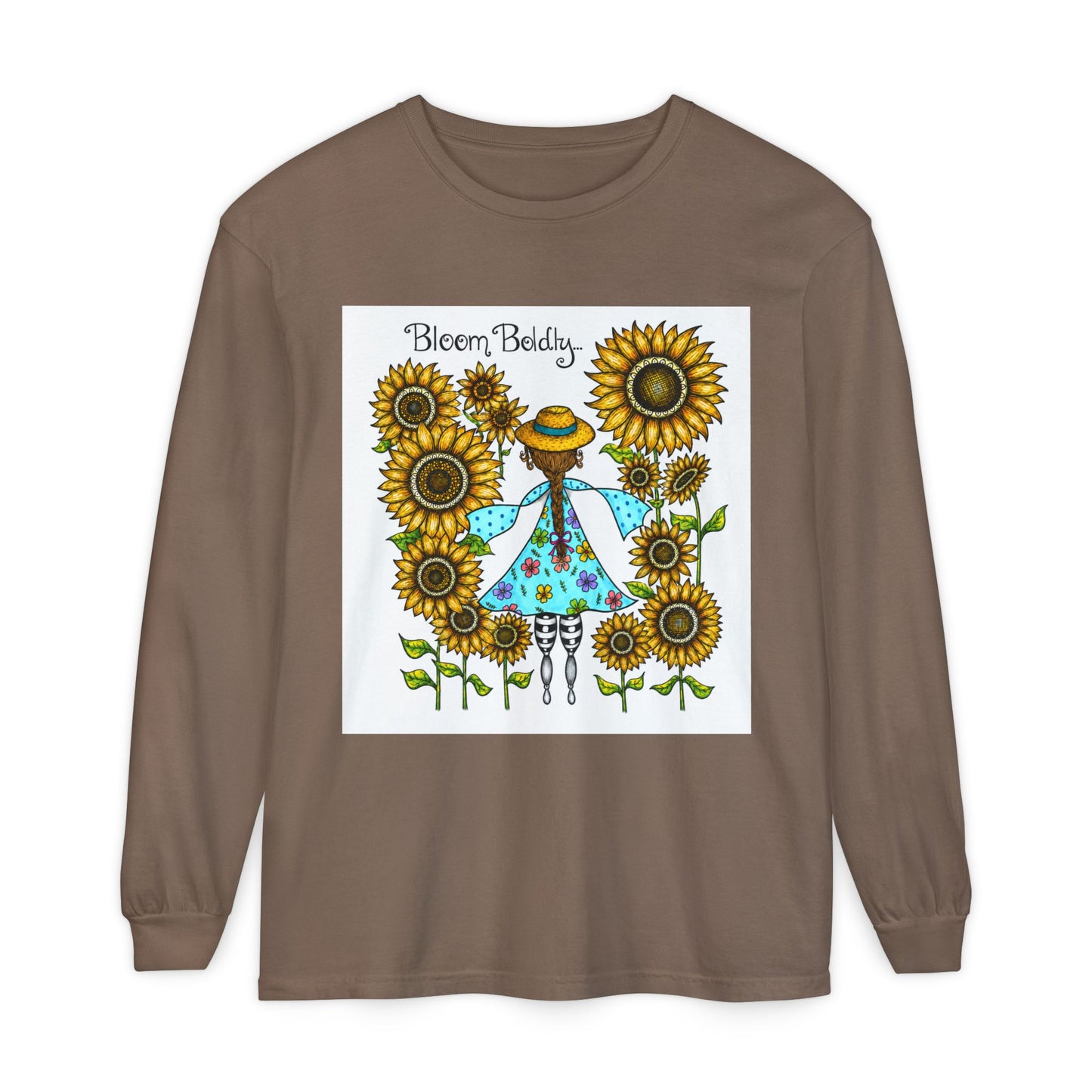 Bloom Boldly Garment-dyed Long Sleeve T-Shirt