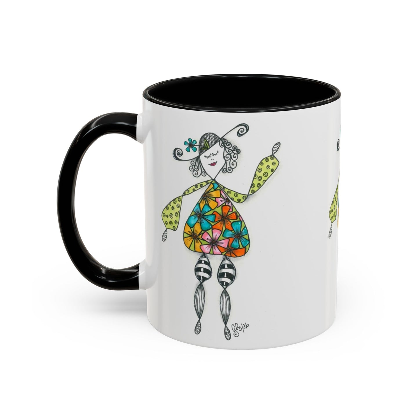 Carefree and Fancy Coffee Mug (11, 15oz)