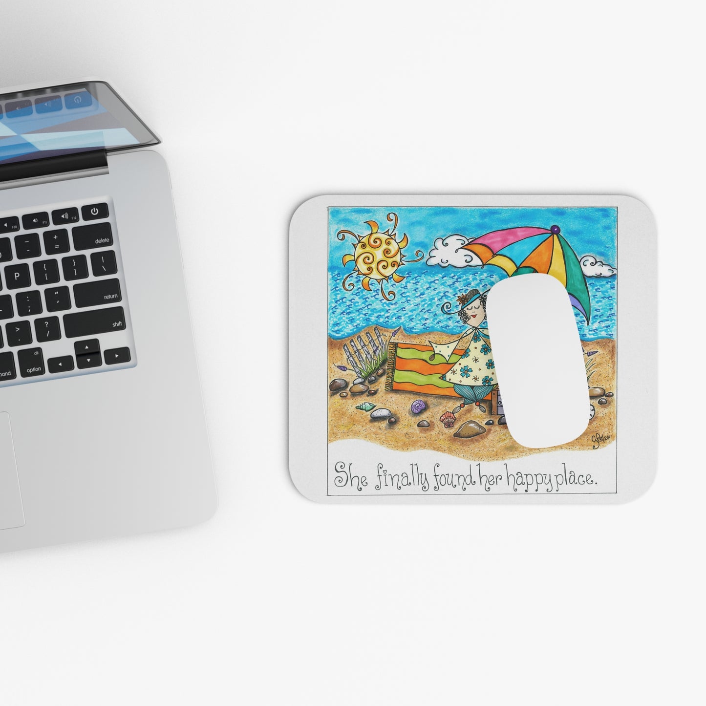 Happy Place Mouse Pad (Rectangle)