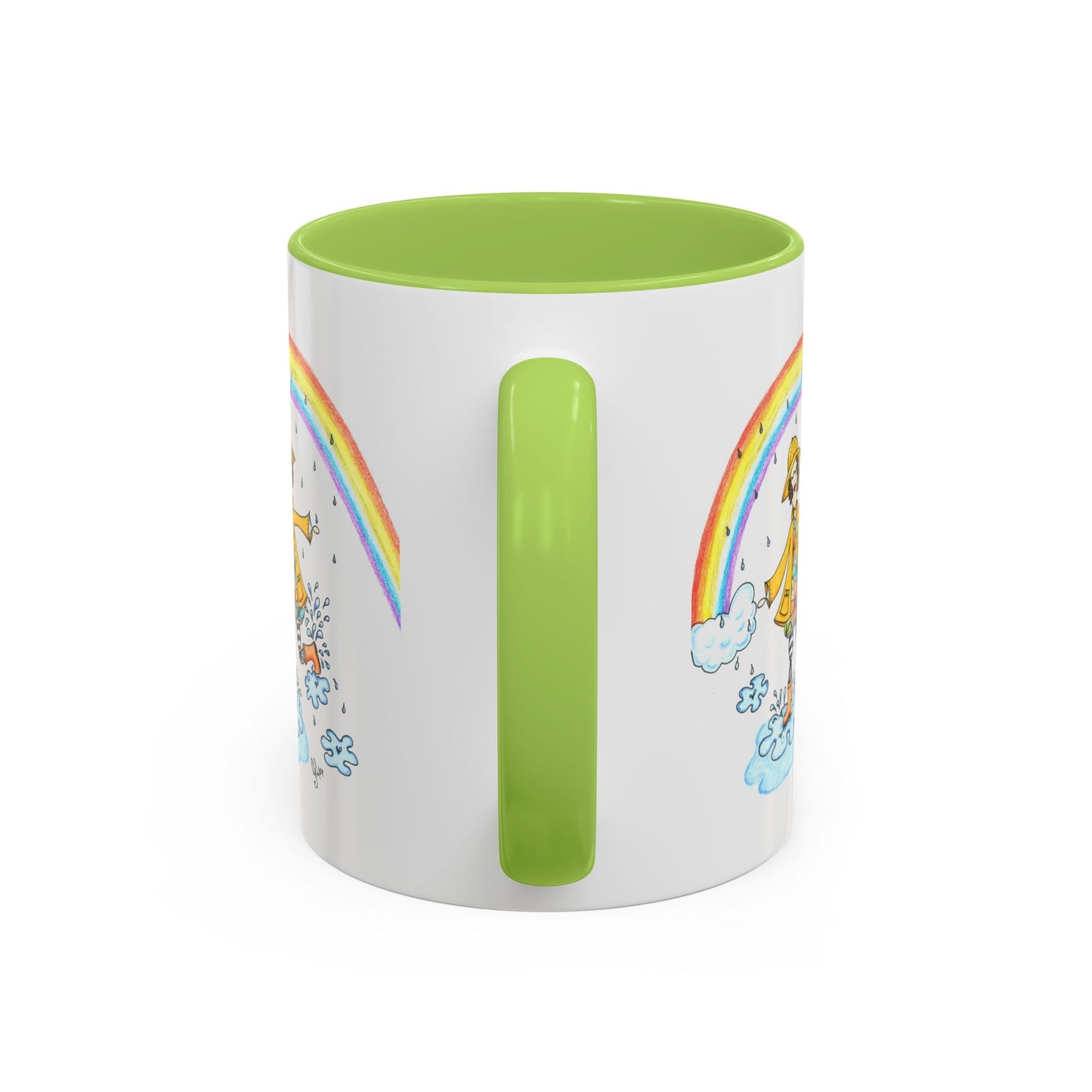 Dancing In The Rain Accent Coffee Mug (11, 15oz)