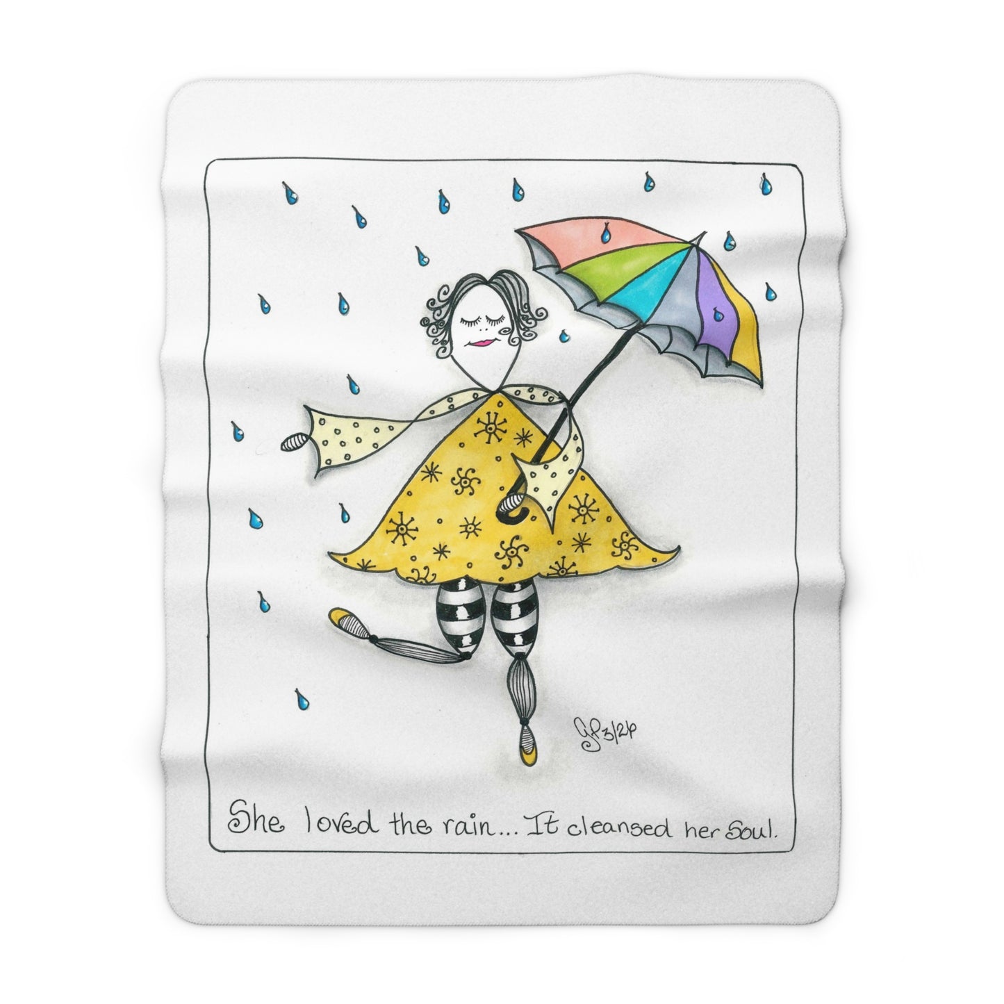 The Rain Cleansed Her Soul Sherpa Fleece Blanket