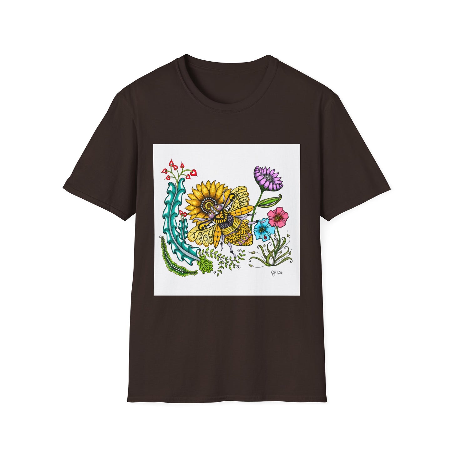 Boho Bumblebee Softstyle T-Shirt