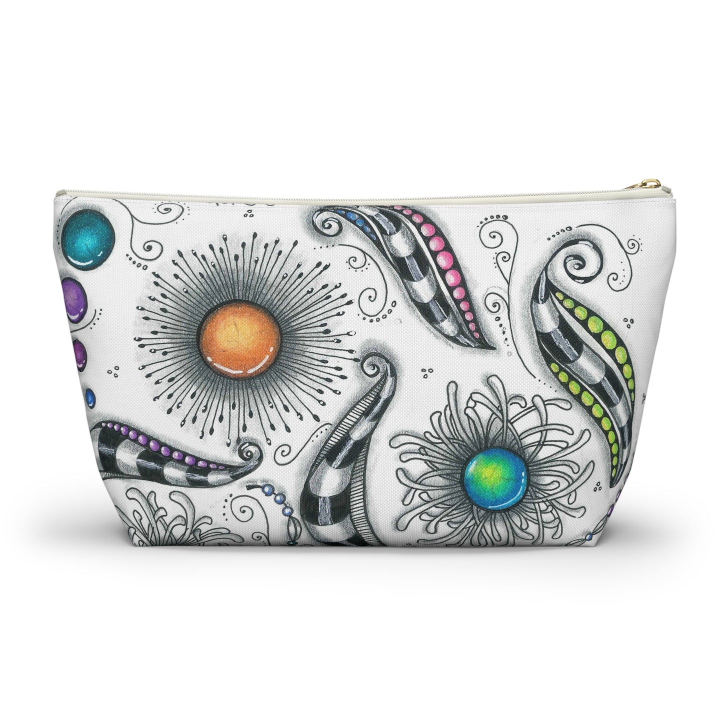 Whimsical Zen Accessory Pouch w T-bottom