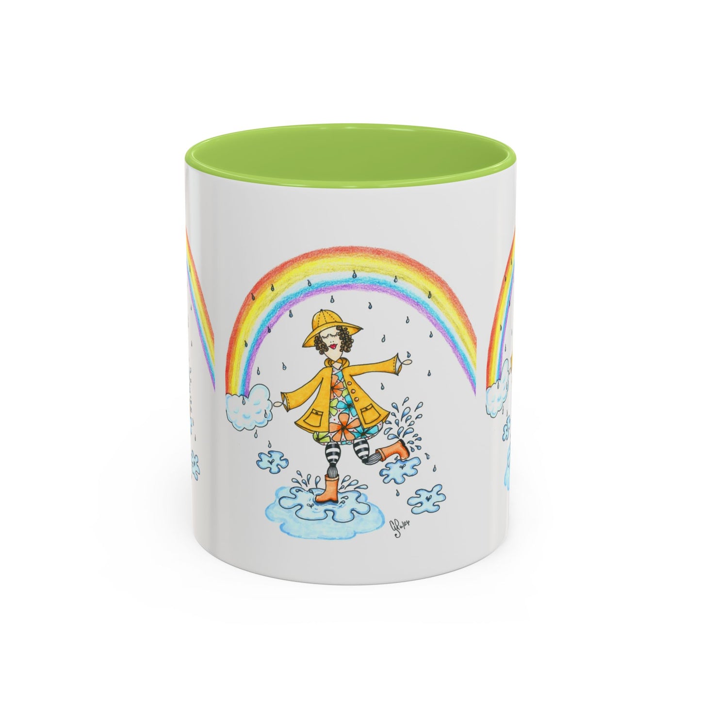 Dancing In The Rain Accent Coffee Mug (11, 15oz)