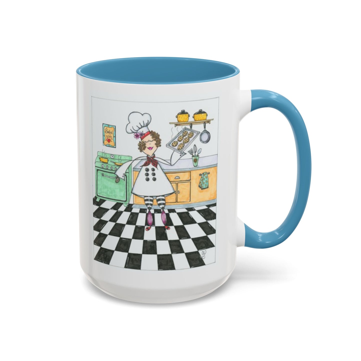 She Bakes! Accent Coffee Mug (11, 15oz)