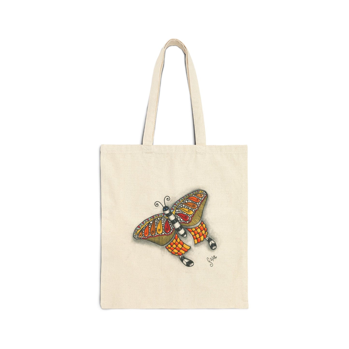 Butterfly Cotton Canvas Tote Bag