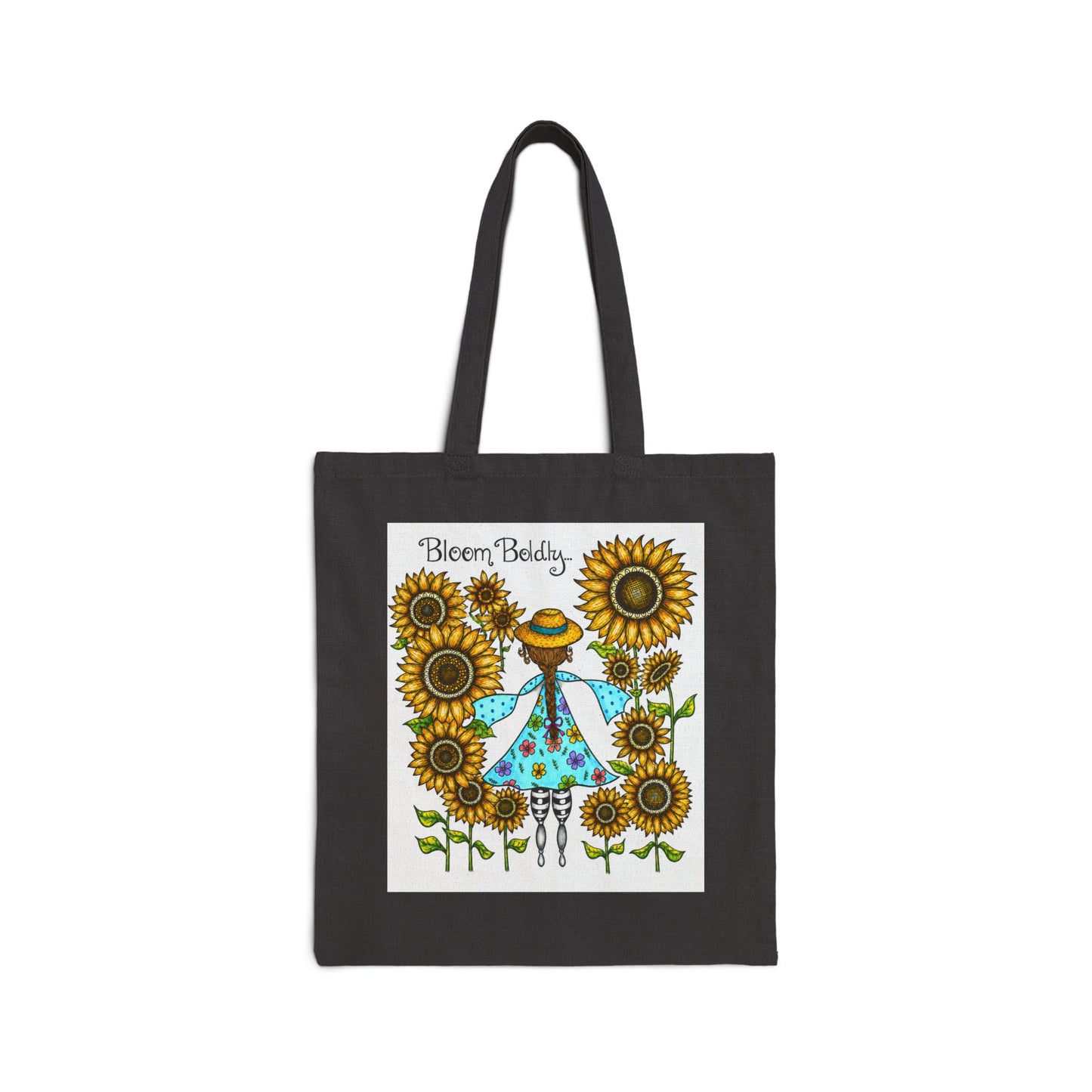 Bloom Boldly Cotton Canvas Tote Bag