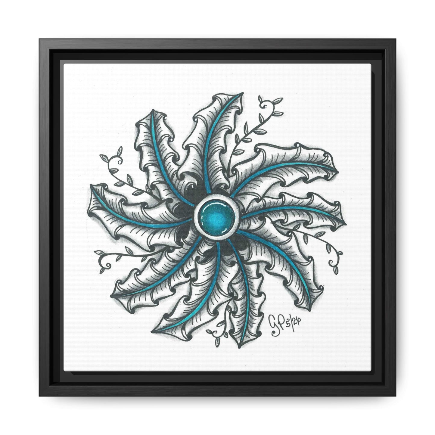 Zen Design Matte Canvas, Framed (Multi-color)