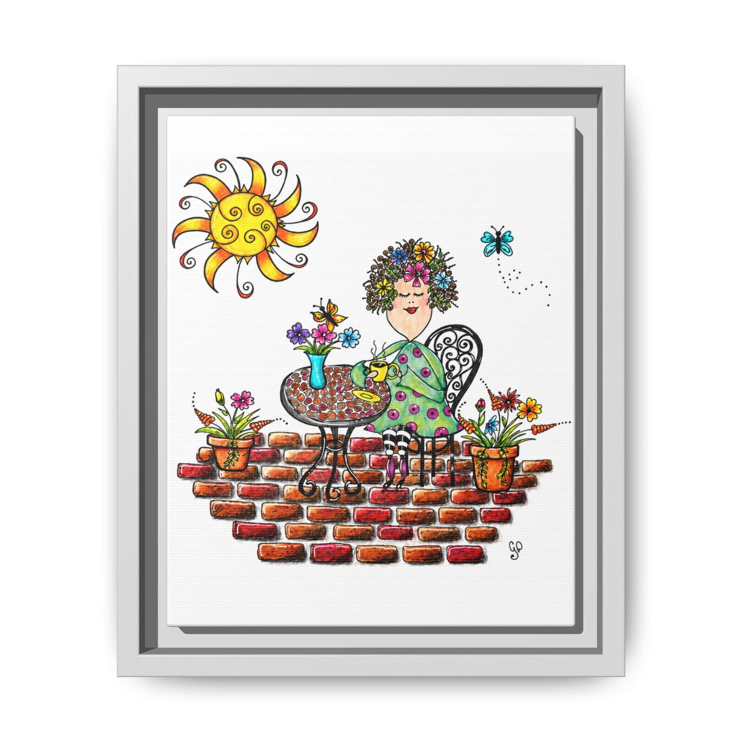 A Little Me Time Matte Canvas, Framed
