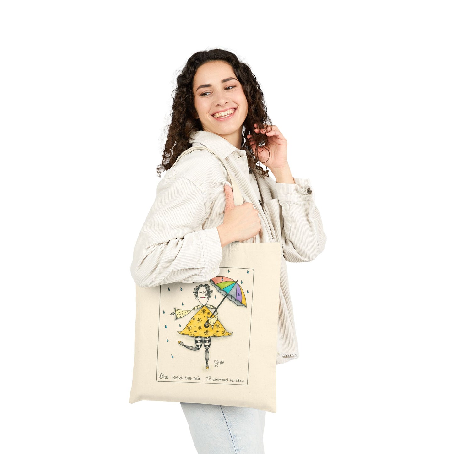 The Rain Cleansed Her Soul Cotton Canvas Tote Bag