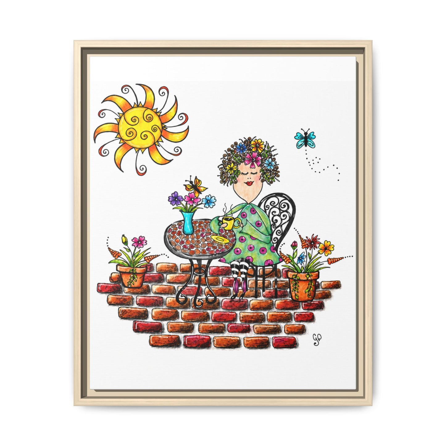 A Little Me Time Matte Canvas, Framed