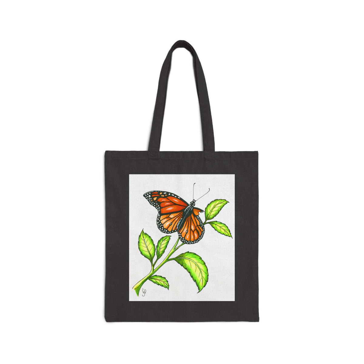 Larry The Butterfly Cotton Canvas Tote Bag