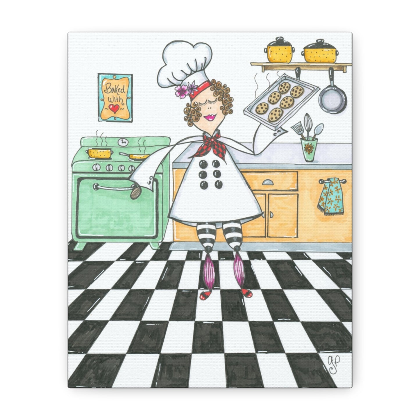 She Bakes! Matte Canvas, Stretched, 1.25"