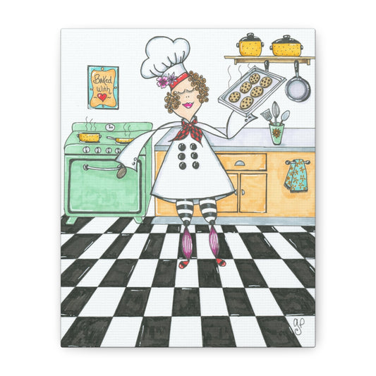 She Bakes! Matte Canvas, Stretched, 1.25"