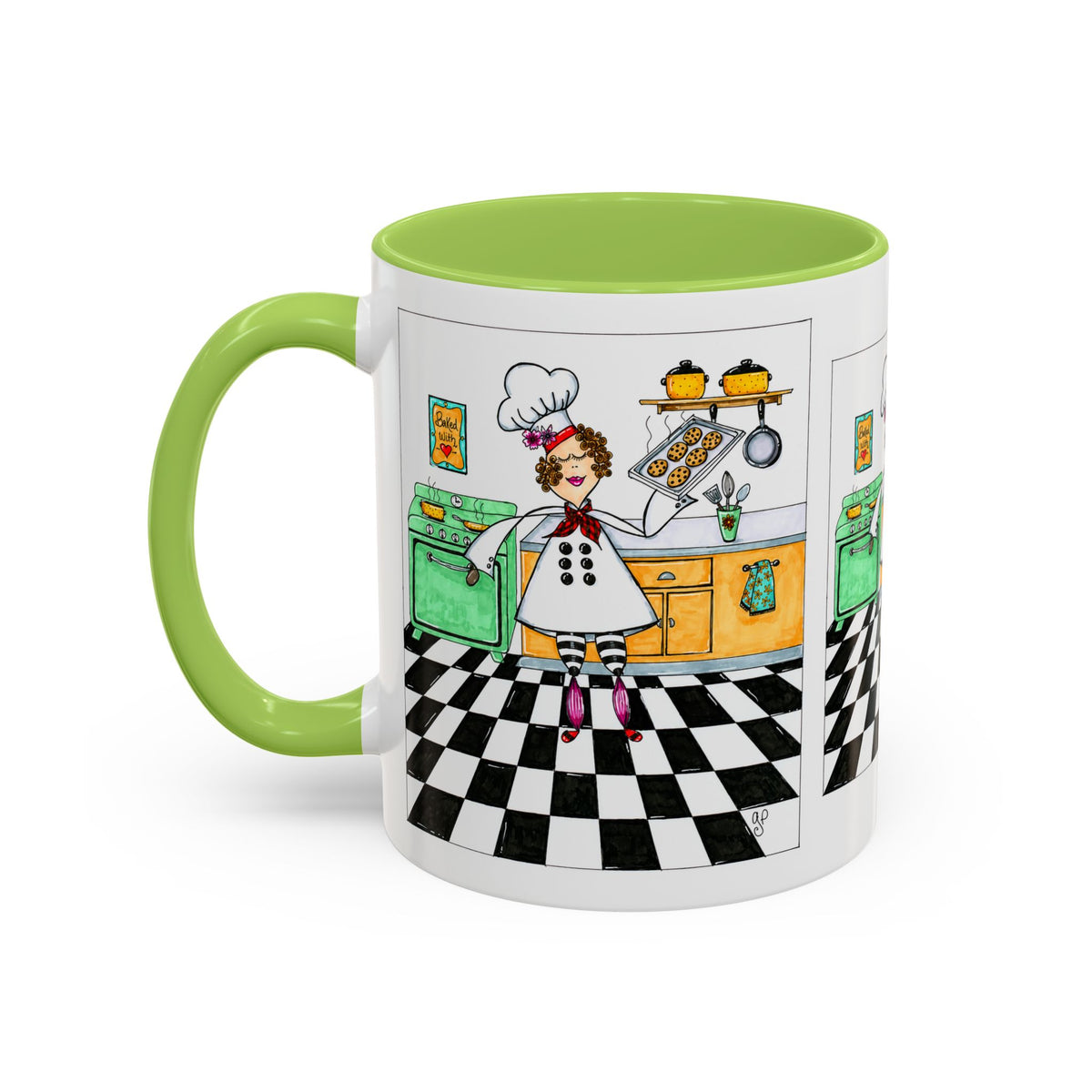 She Bakes! Accent Coffee Mug (11, 15oz)