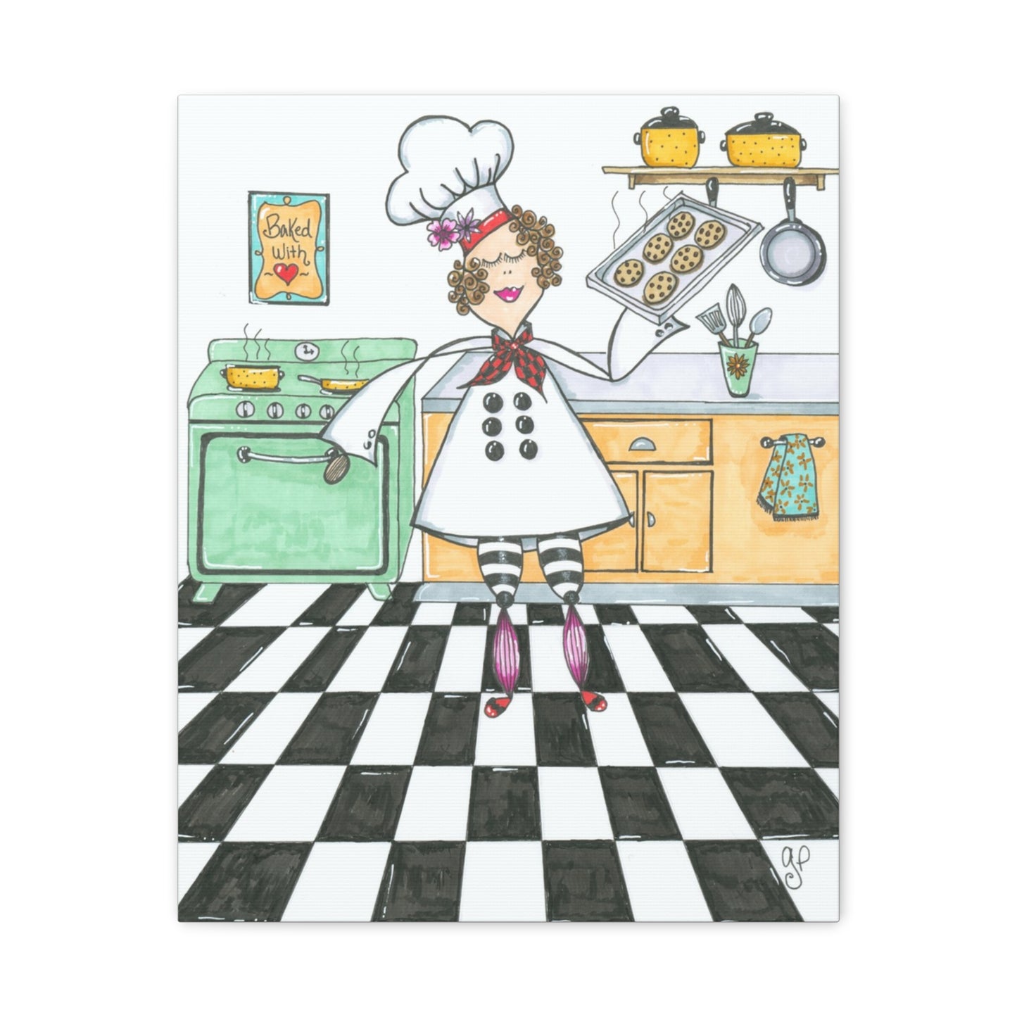 She Bakes! Matte Canvas, Stretched, 1.25"