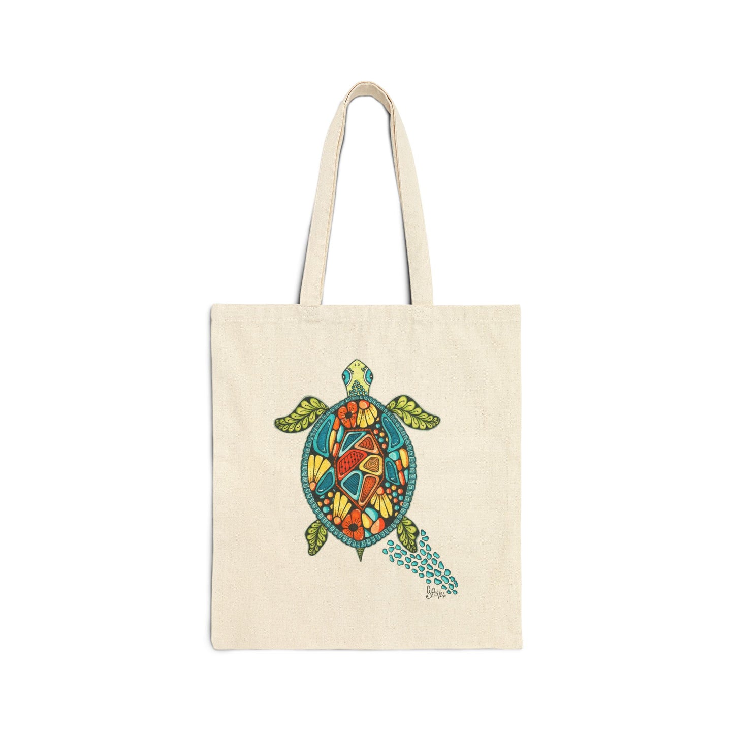 Sea Turtle Cotton Canvas Tote Bag
