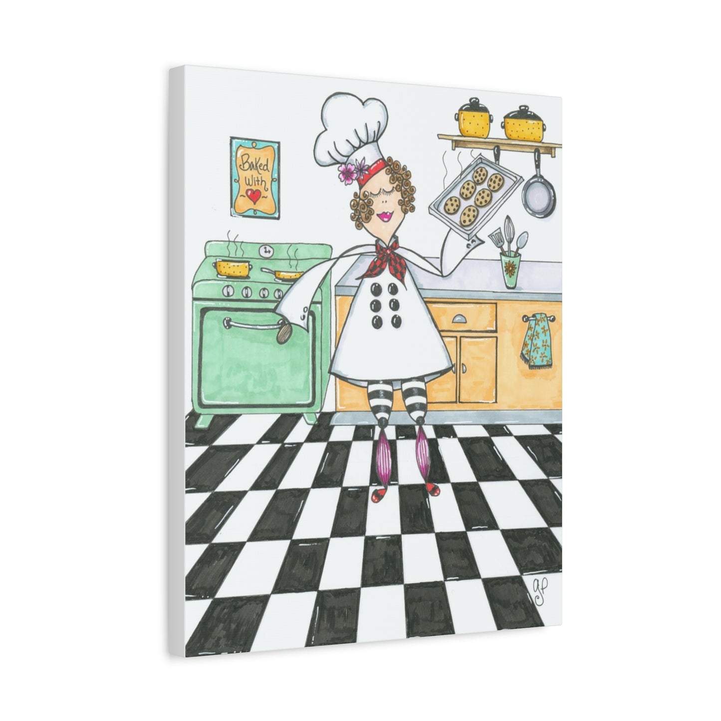 She Bakes! Matte Canvas, Stretched, 1.25"