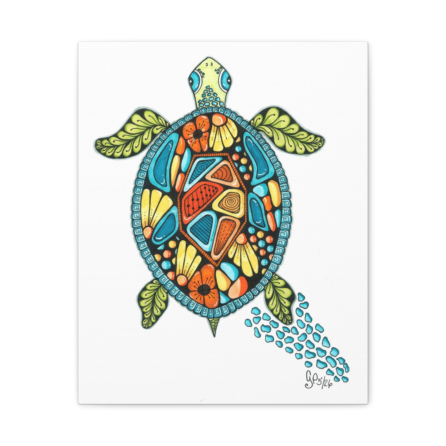 Sea Turtle Matte Canvas