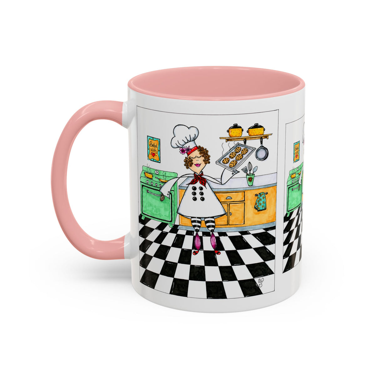 She Bakes! Accent Coffee Mug (11, 15oz)