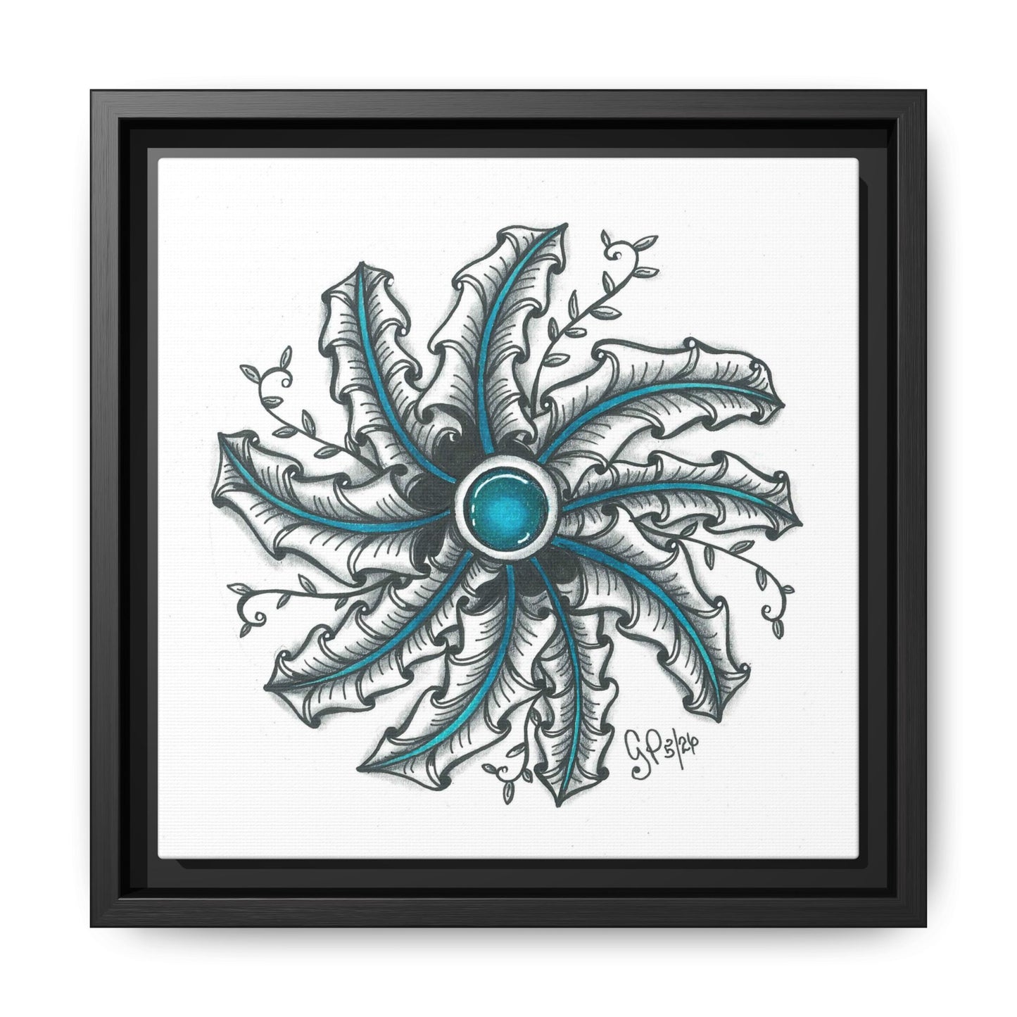Zen Design Matte Canvas, Framed (Multi-color)