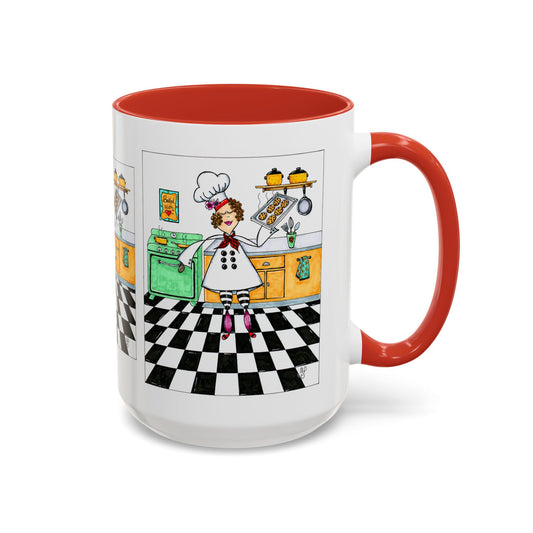 She Bakes! Accent Coffee Mug (11, 15oz)