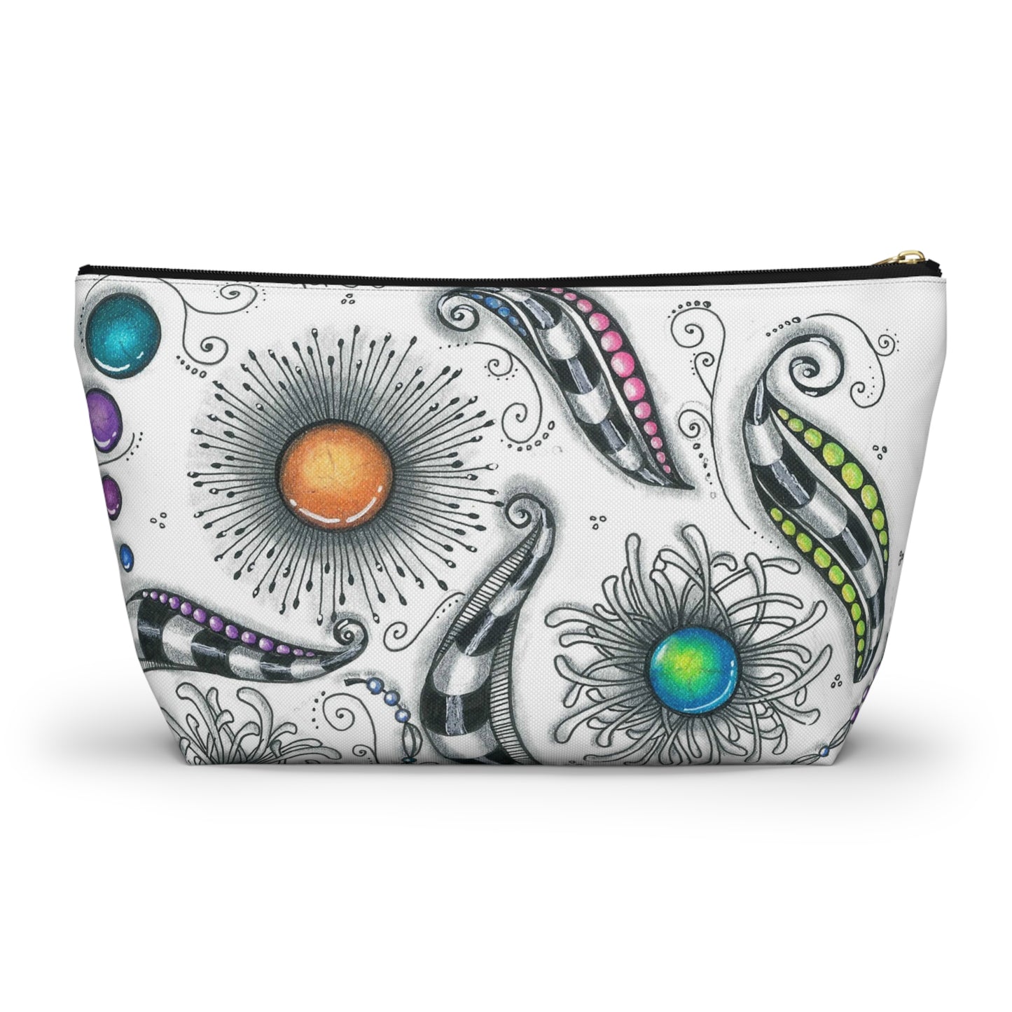 Whimsical Zen Accessory Pouch w T-bottom