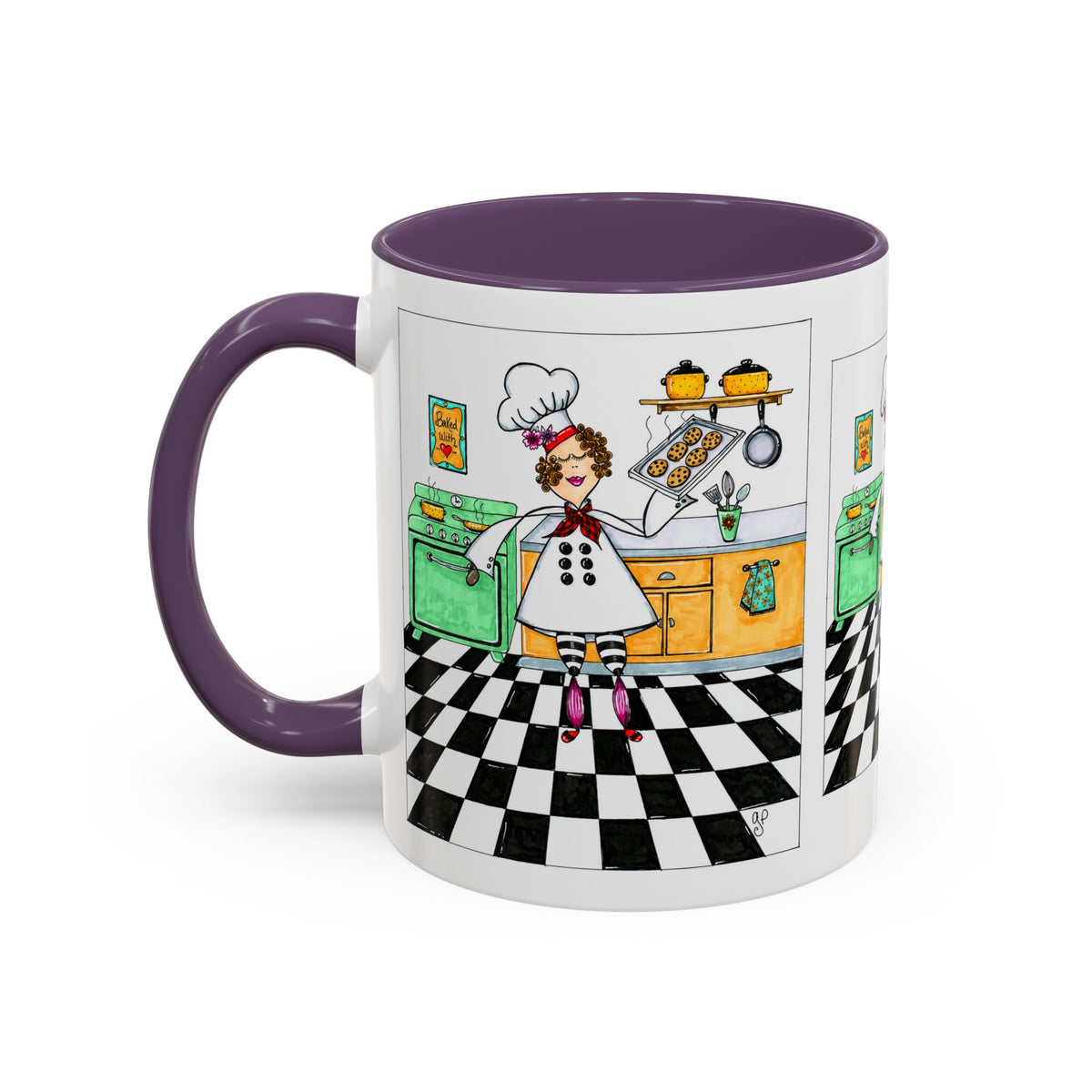 She Bakes! Accent Coffee Mug (11, 15oz)