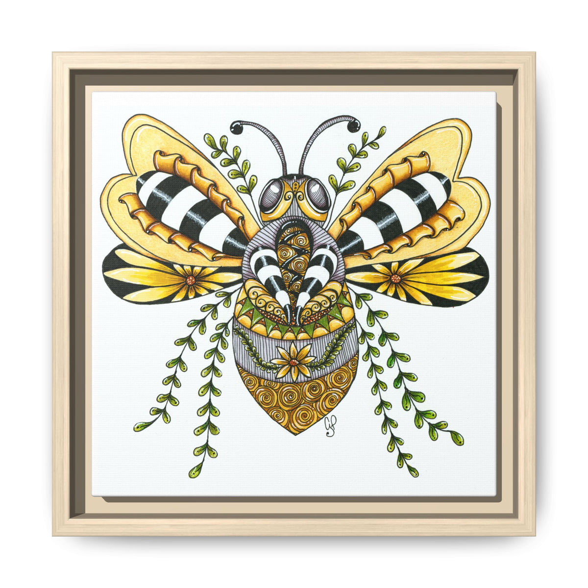 Queen Bee Matte Canvas, Framed (Multi-color)
