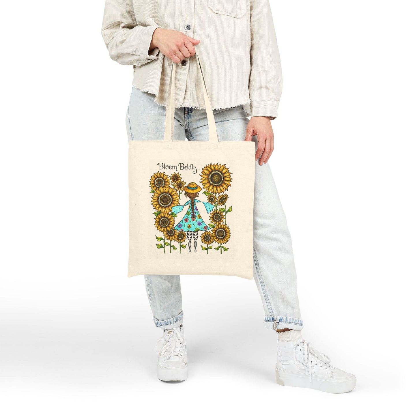 Bloom Boldly Cotton Canvas Tote Bag