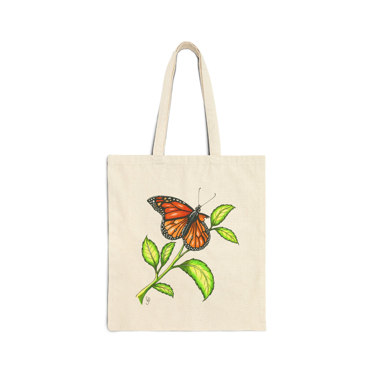 Larry The Butterfly Cotton Canvas Tote Bag