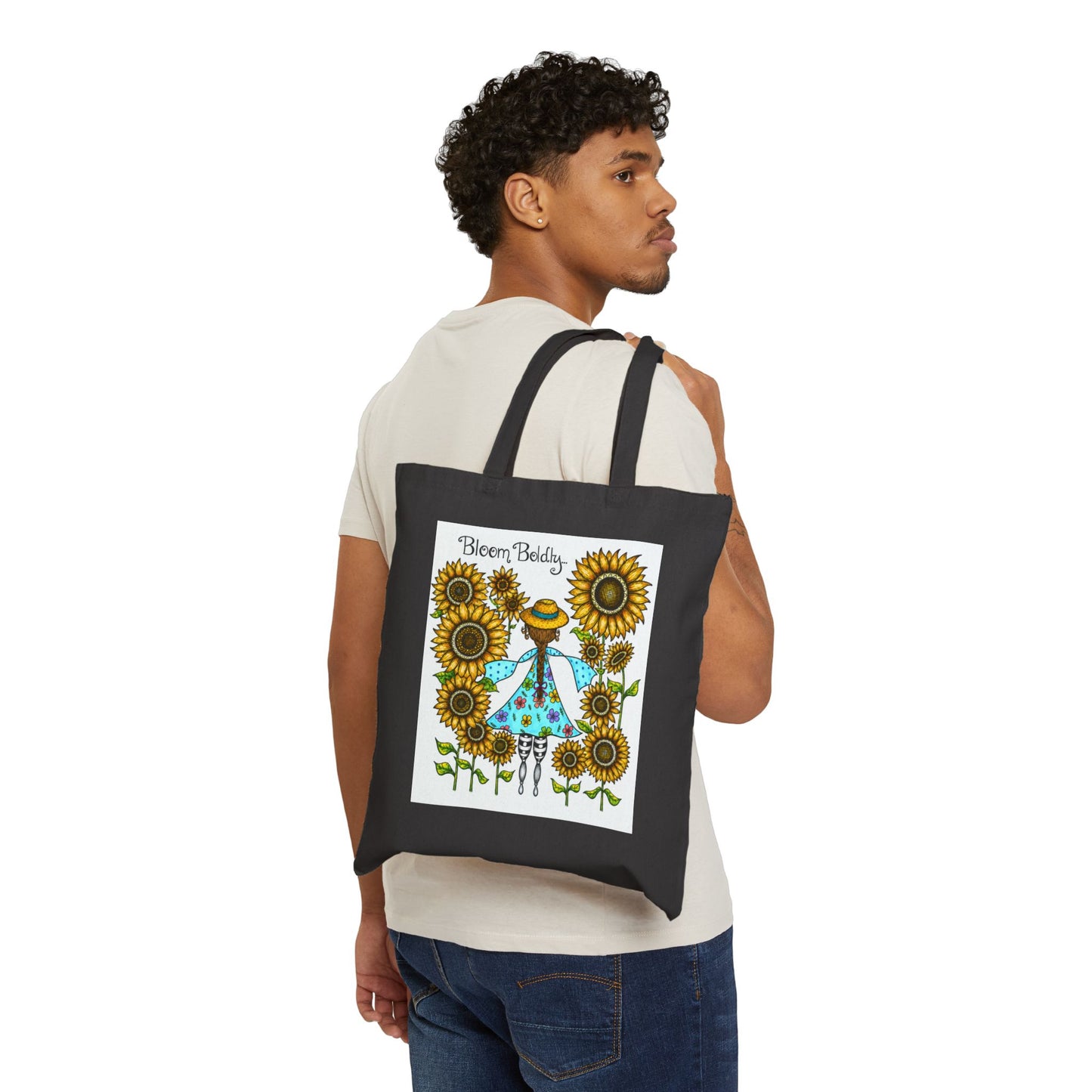 Bloom Boldly Cotton Canvas Tote Bag