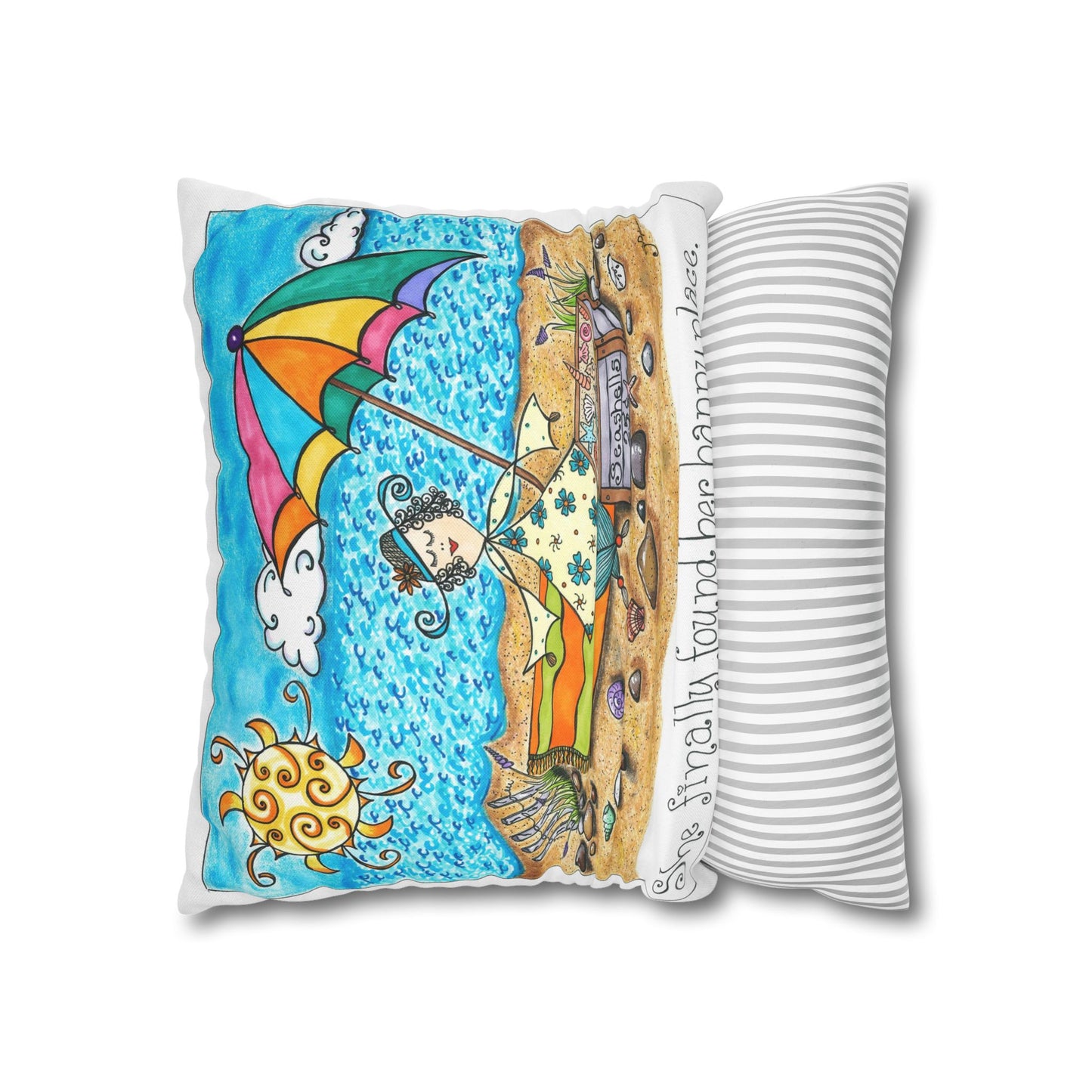Her Happy Place Indoor Pillowcase