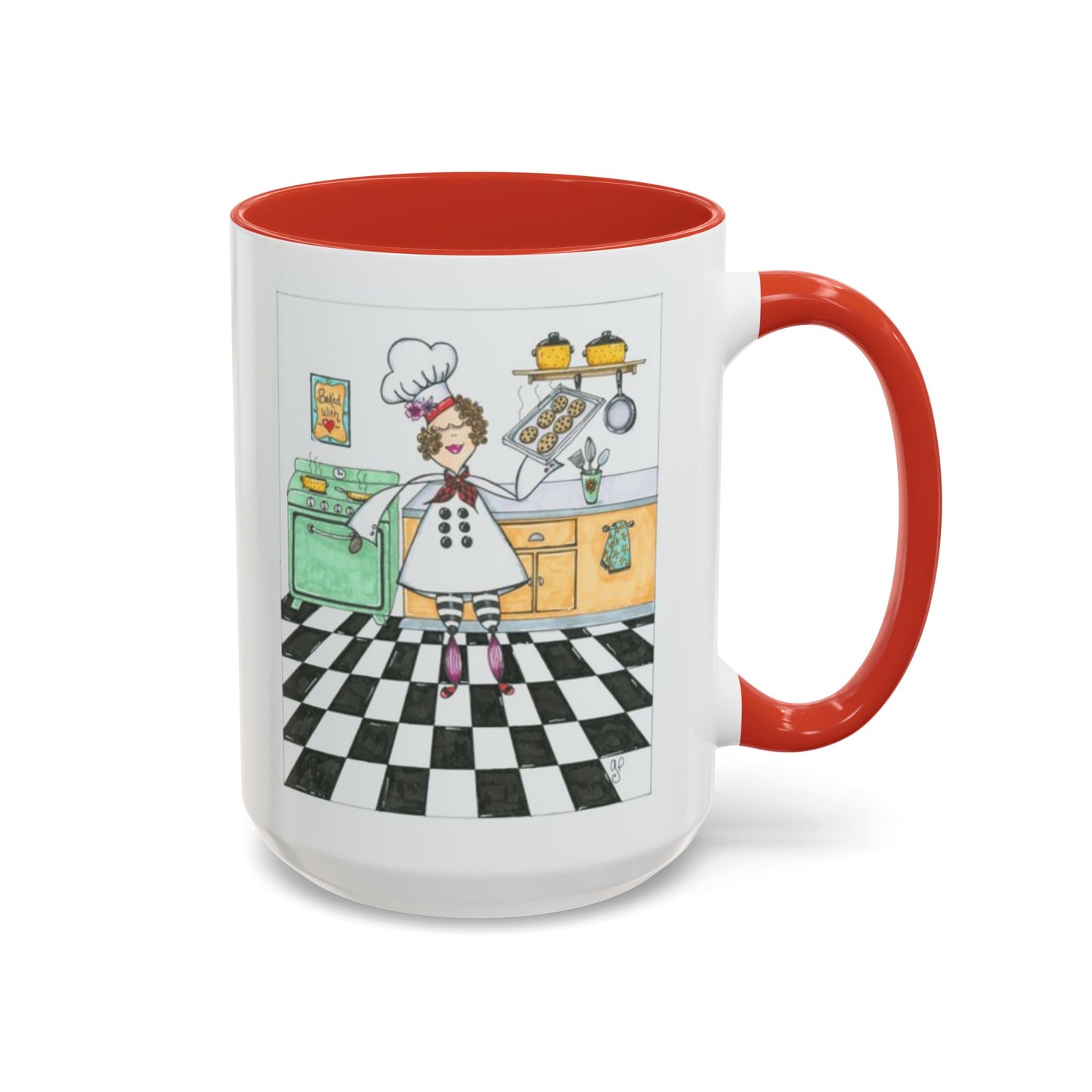 She Bakes! Accent Coffee Mug (11, 15oz)