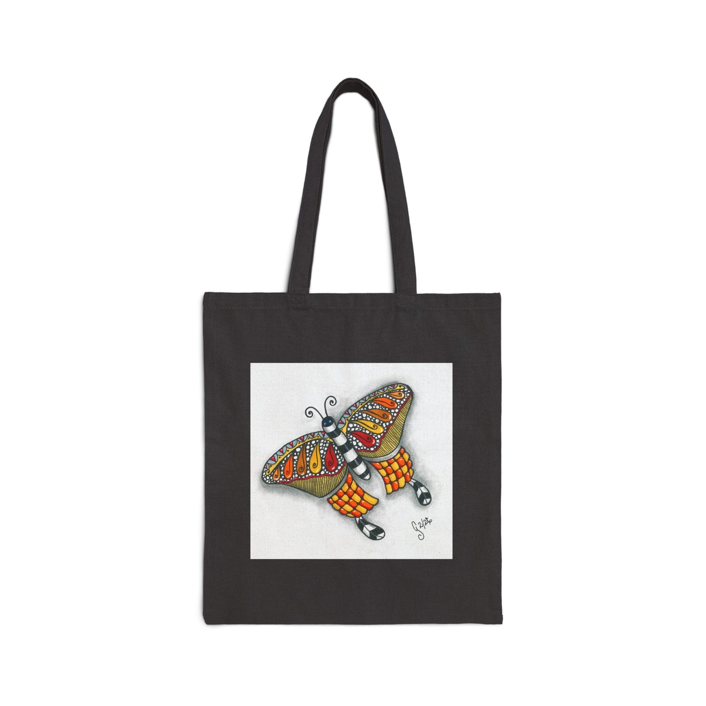 Butterfly Cotton Canvas Tote Bag