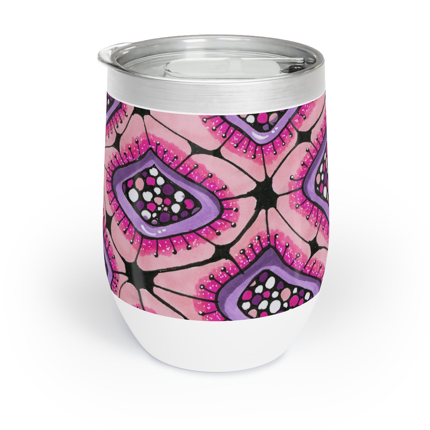 Punchy Pink Chill Wine Tumbler 12 oz.