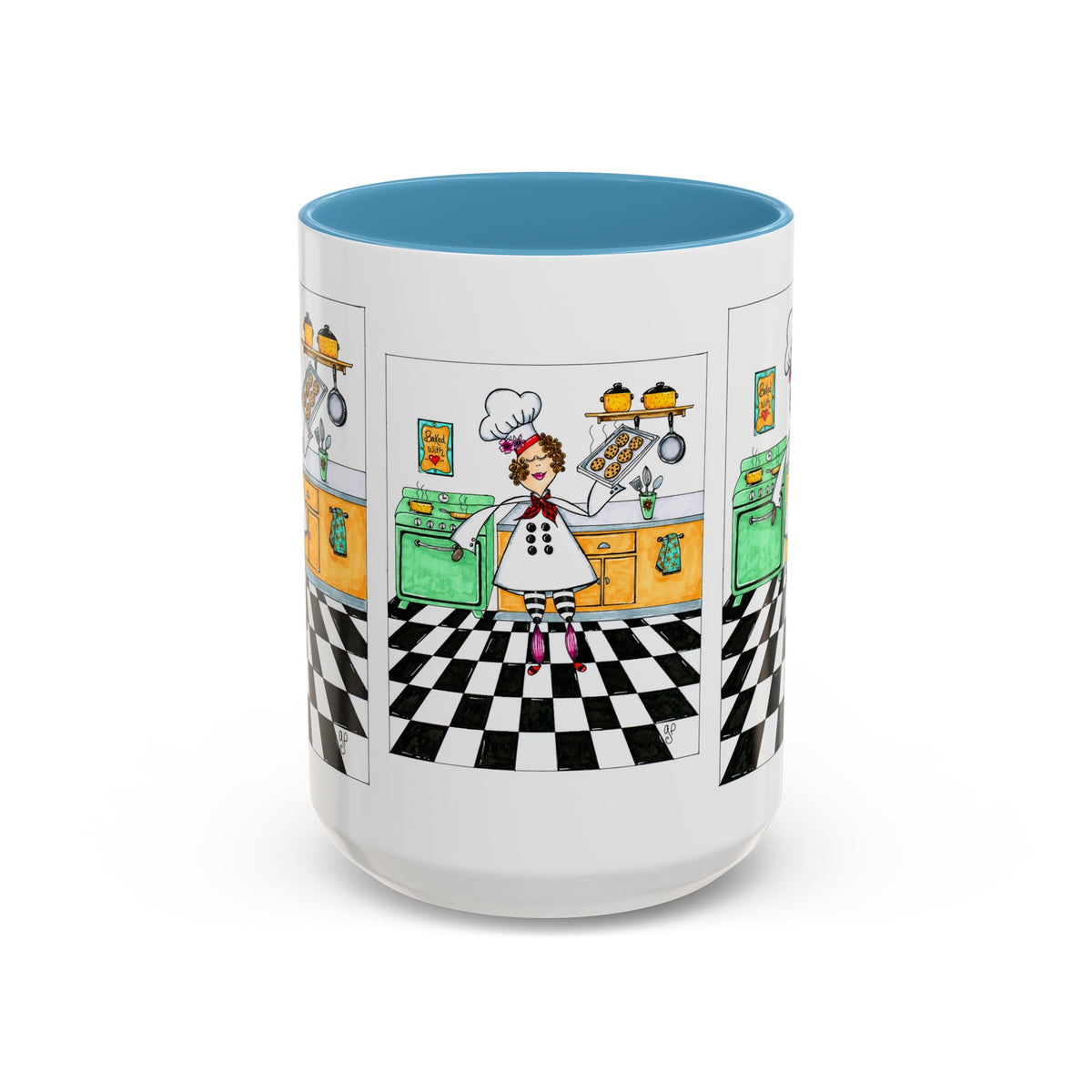 She Bakes! Accent Coffee Mug (11, 15oz)