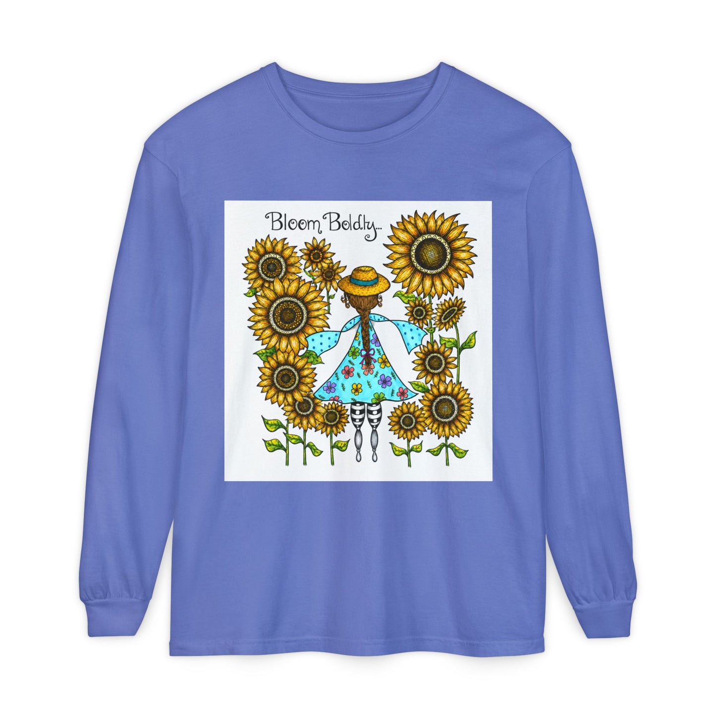 Bloom Boldly Garment-dyed Long Sleeve T-Shirt