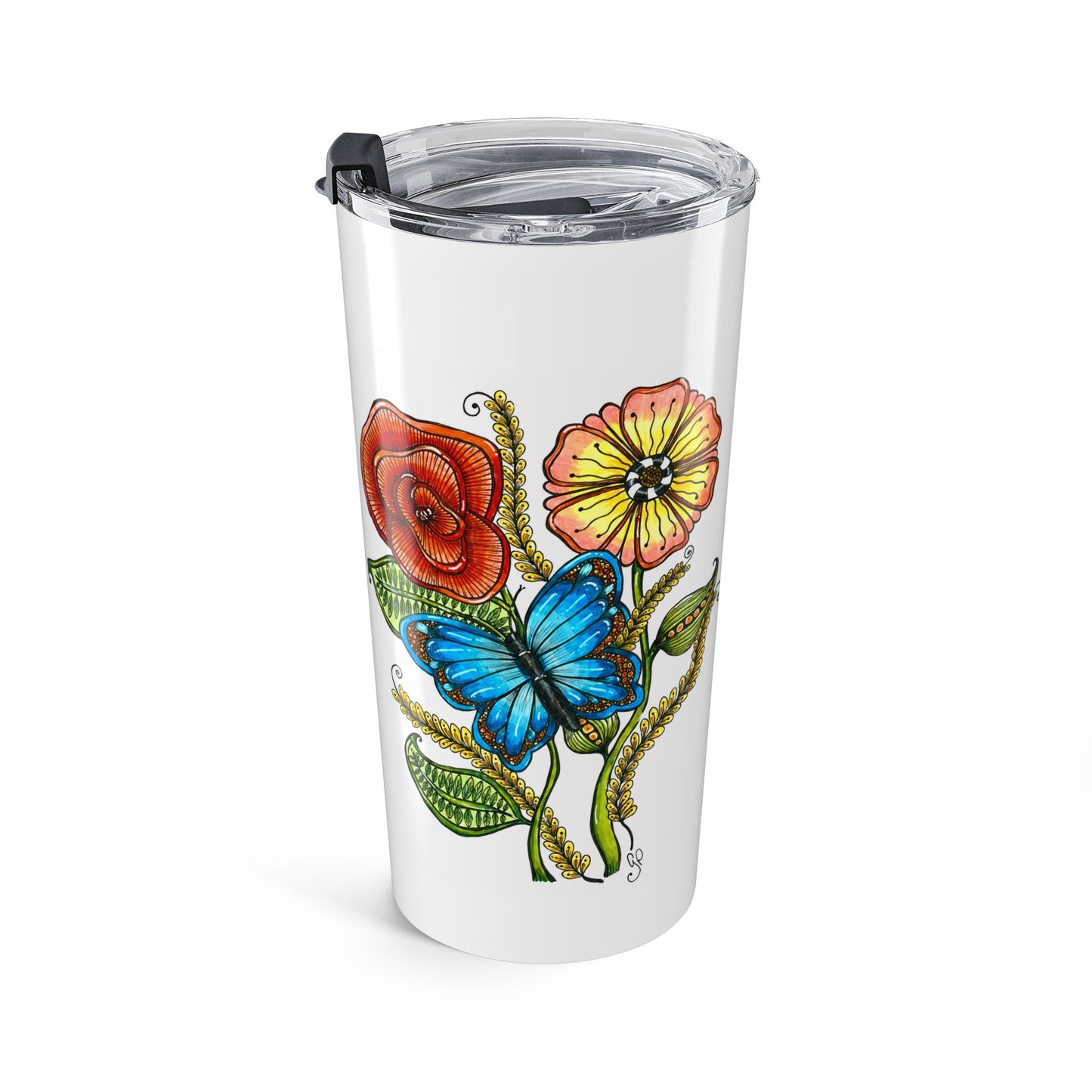 Blue Butterfly Tumbler 20oz