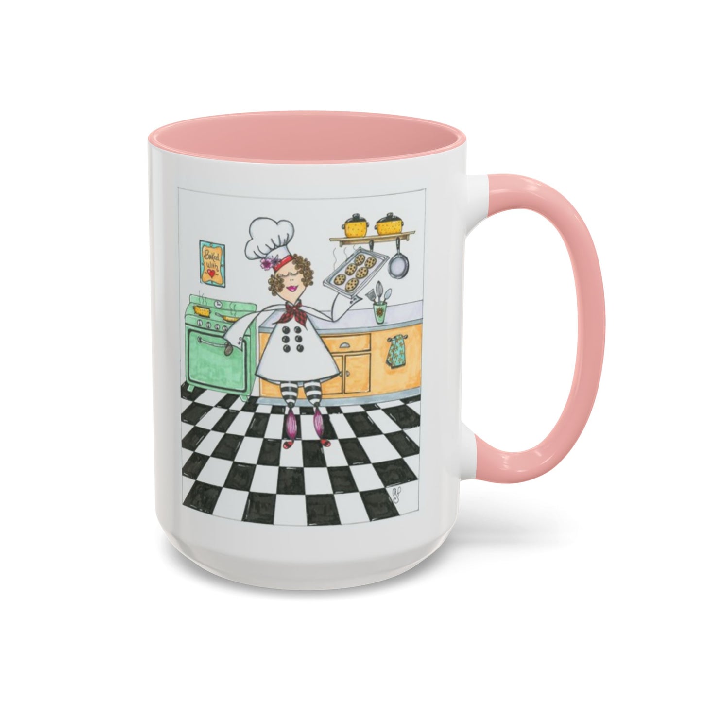 She Bakes! Accent Coffee Mug (11, 15oz)