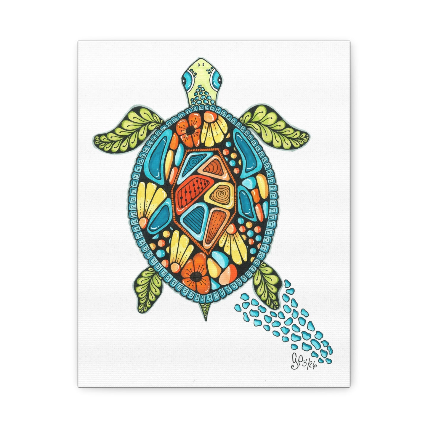 Sea Turtle Matte Canvas