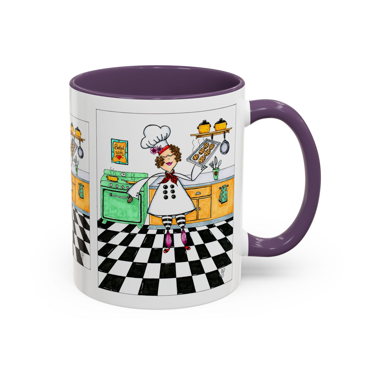 She Bakes! Accent Coffee Mug (11, 15oz)
